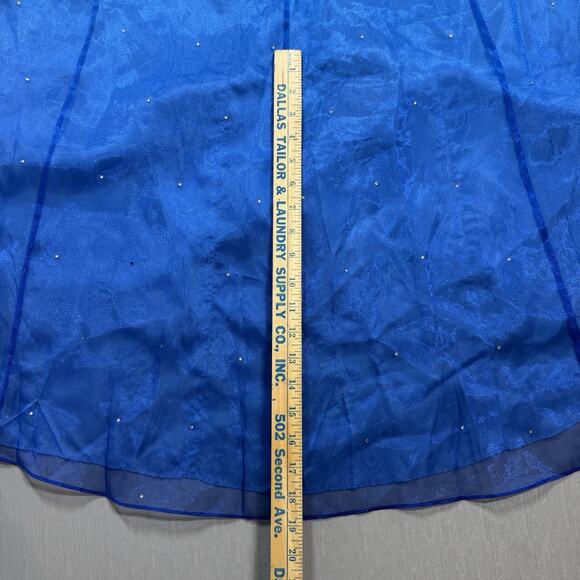 VTG Y2K Jump Apparel Dress Blue Ombre Fairy Princess Hoco Prom Sparkle Floral S - Picture 9 of 13